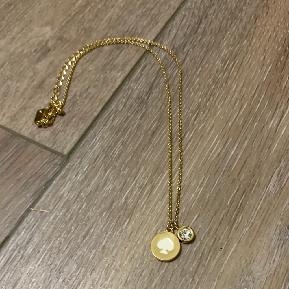Kate Spade gold logo necklace new